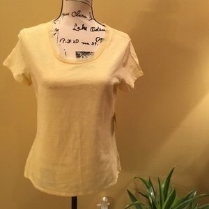NWT chiffon trimmed tee